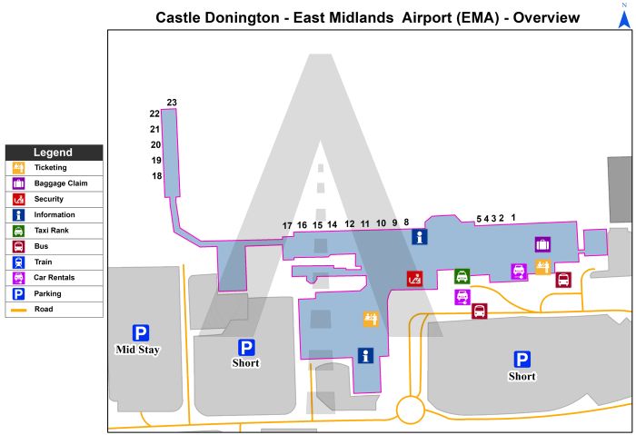 East Midlands Airport Terminals - EMA Airport Terminals